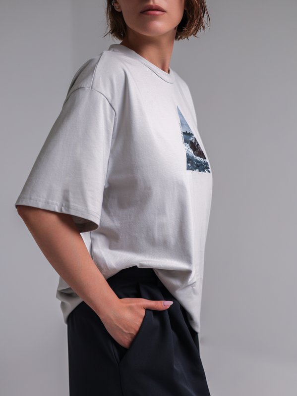 Футболка оверсайз с принтом "Море внутри" - 2